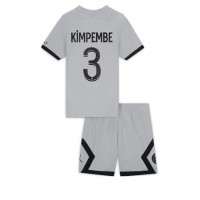 Fotbalové Dres Paris Saint-Germain Presnel Kimpembe #3 Dětské Venkovní 2022-23 Krátký Rukáv (+ trenýrky)